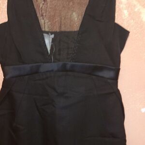 * * POLLINI BLACK WOOL SHEATH DRESS